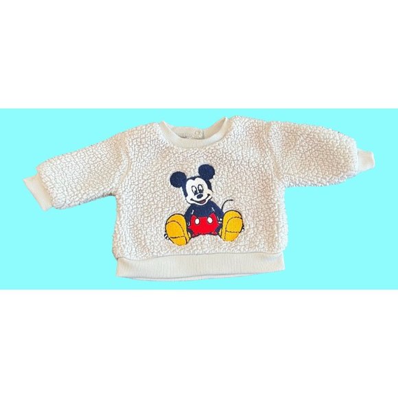 Disney Baby Mickey Mouse Faux Fur Top Unisex 0-3 months - Picture 1 of 5